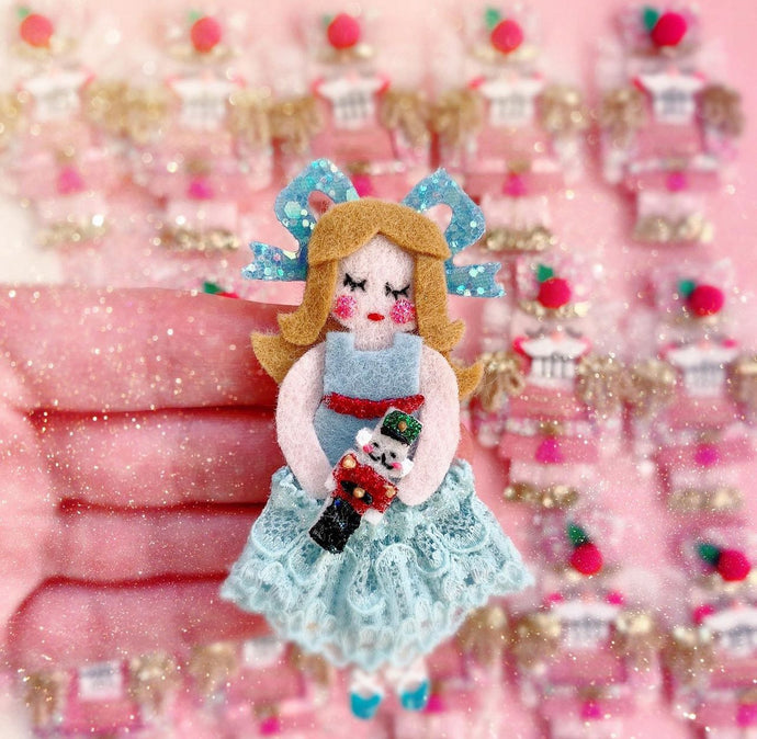 Ballerina Clara from Christmas Nutcracker Glitter Hair Clip - Little Magic Pieces