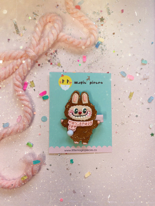 NEW little Magic Monster Glitter Hair Clip, Christmas