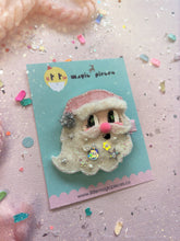 Load image into Gallery viewer, NEW Pink Santa Glitter Hair Clip, Christmas
