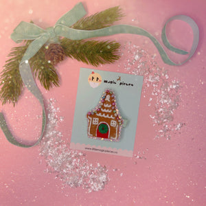 NEW Gingerbread House Hair Clip - Little Magic Pieces