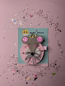 Mouse King from Christmas Nutcracker Glitter Hair Clip - Little Magic Pieces