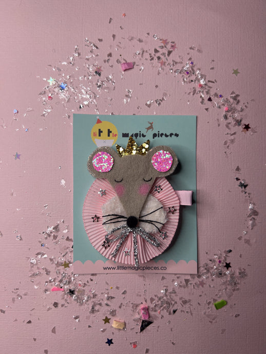 Mouse King from Christmas Nutcracker Glitter Hair Clip - Little Magic Pieces