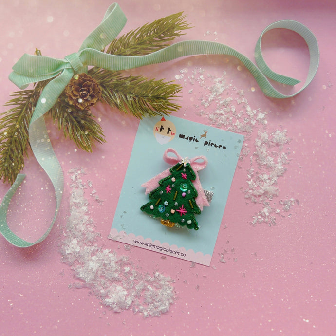 NEW ‘Oh Christmas Tree’ Glitter Hair Clip - Little Magic Pieces
