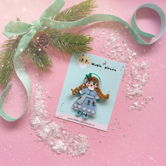 Anna Festive Glitter Hair Clip - Little Magic Pieces
