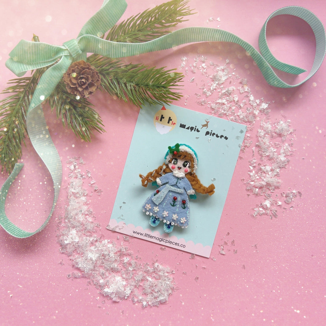 Anna Festive Glitter Hair Clip - Little Magic Pieces