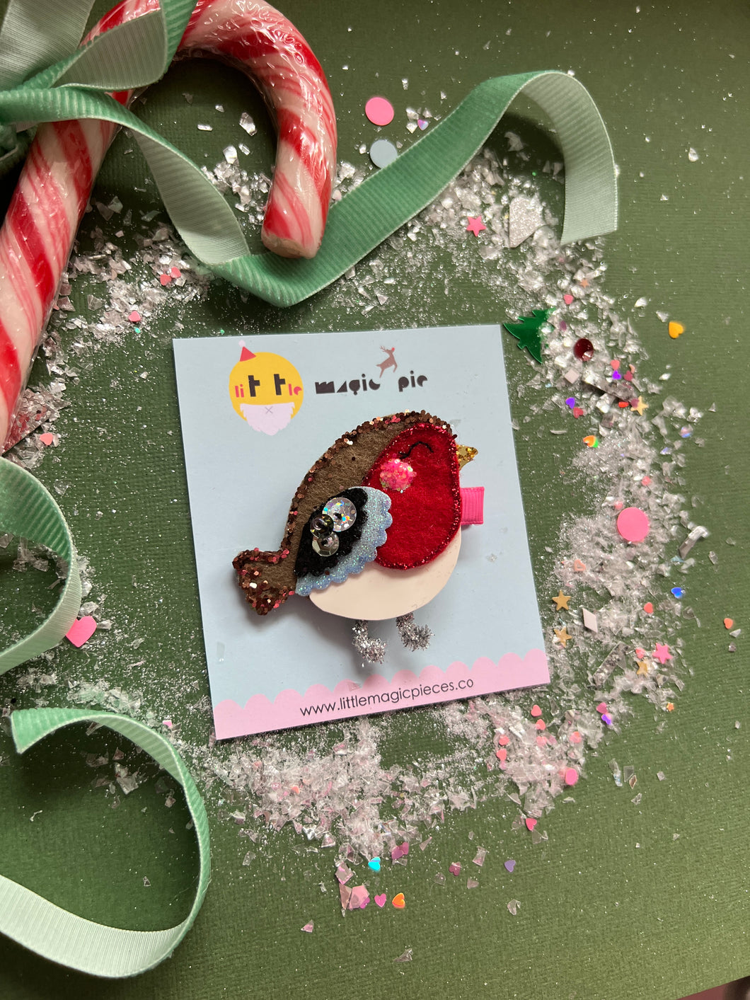 NEW Jolly Robin Hair Clip - Little Magic Pieces