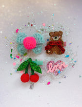 Load image into Gallery viewer, Pink Glitter Love Hair Clip - Little Magic Pieces