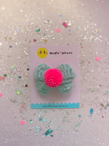 Pop of Neon Sweet Bow Hair Clip - Little Magic Pieces