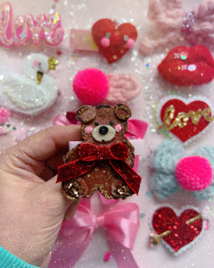 Pop of Neon Sweet Bow Hair Clip - Little Magic Pieces