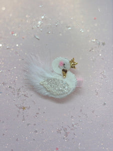 Prima Ballerina Swan Glitter Hair Clip - Little Magic Pieces