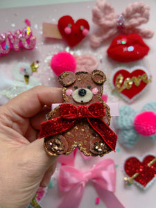Sweetest Teddy Bear Hair Clip - Little Magic Pieces