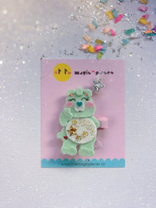 Wish Bear Care Bear Character Inspired Glitter Hair Clip - Little Magic Pieces
