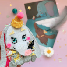 Load image into Gallery viewer, Dumbo the Elephant Character Inspired Glitter Hair Clip - Little Magic Pieces