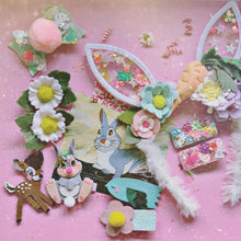 Load image into Gallery viewer, Easter Bunny Glitter Confetti Ears Headband, Flower Crown - Little Magic Pieces