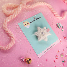 Load image into Gallery viewer, Festive Snow Flake Hair Clip - Little Magic Pieces