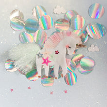 Load image into Gallery viewer, I Believe in Unicorns, Unicorn Glitter Hair Clip - Little Magic Pieces