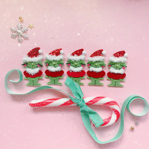 Grinch Glitter Hair Clip - Little Magic Pieces