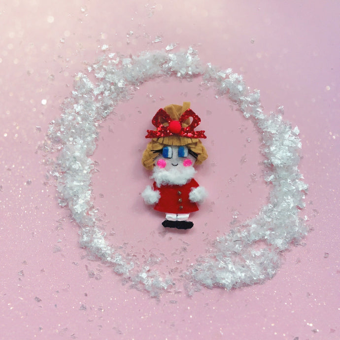 Grinch Movie Inspired Cindy Lou Who Glitter Hair Clip - Little Magic Pieces