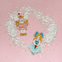 Load image into Gallery viewer, Pink Nutcracker Glitter Hair Clip - Little Magic Pieces